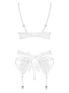 Romantic lingerie set, lace embroidery, garter belt